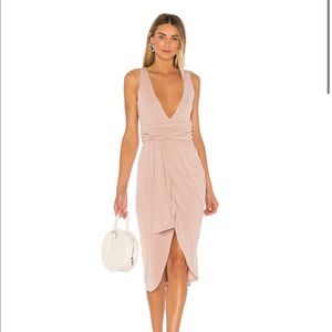 Revolve Deep V Ribbed Dress